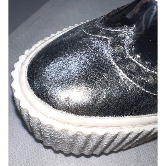 George J. Love Silver Platform Brogues For Women 6.5M (37) - Picture 6 of 6